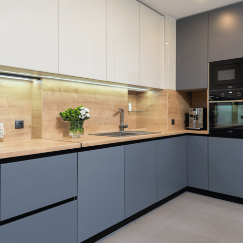 Keukenmontage en renovatie achtergrond foto